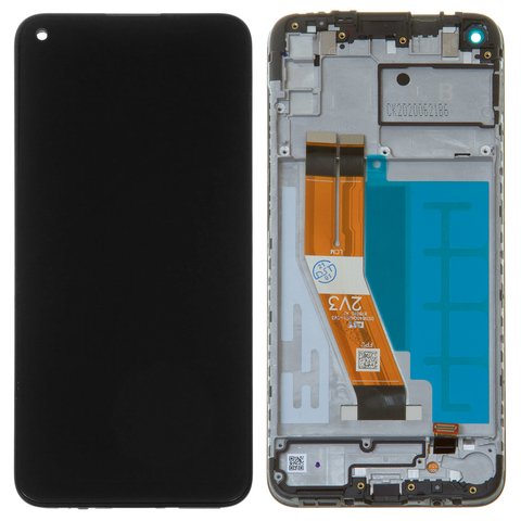 Дисплей для Samsung A115 Galaxy A11, M115 Galaxy M11, чорний, з рамкою, Original PRC , original glass