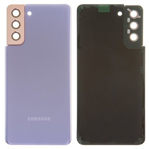 Задняя панель корпуса для Samsung G996 Galaxy S21 Plus 5G, фиолетовая, со стеклом камеры, phantom violet