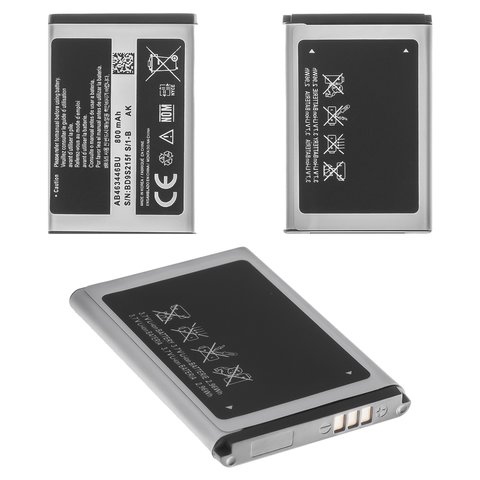 Аккумулятор AB463446BU для Samsung E250, Li ion, 3,7 В, 800 мАч, High Copy, без логотипа