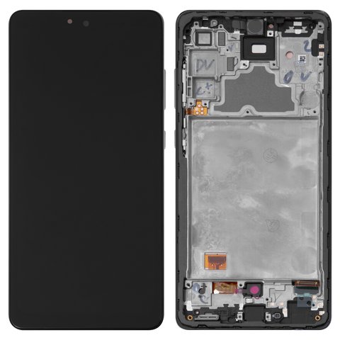 Дисплей для Samsung A725 Galaxy A72, A726 Galaxy A72 5G, чорний, з рамкою, High Copy, з широким обідком, OLED 