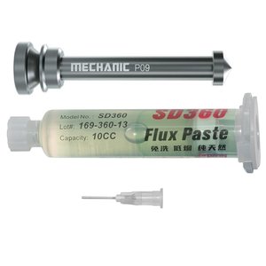 Флюс паста Mechanic SD360, з металевим штовхачем, малоактивна, 10 мл