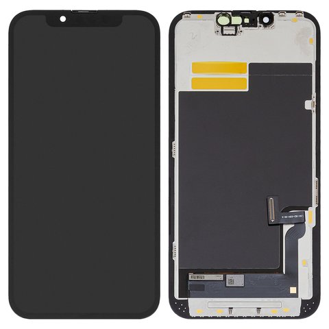 Дисплей для iPhone 13, черный, с рамкой, High Copy, OLED , SL OEM hard