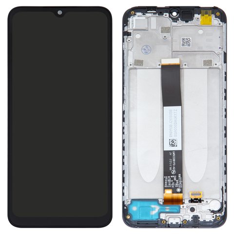 Дисплей для Xiaomi Redmi 9A, Redmi 9AT, Redmi 9C, чорний, з рамкою, Сopy, In Cell, M2006C3LG, M2006C3LI, M2006C3LC, M2006C3MG, M2006C3MT