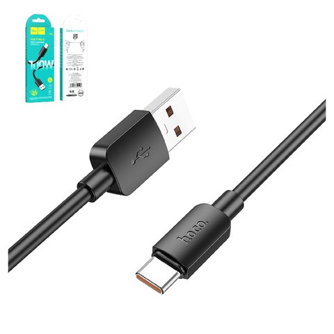 USB кабель Hoco X96, USB тип C, USB тип A, 100 см, 100 Вт, 6 А, черный, #6931474799104