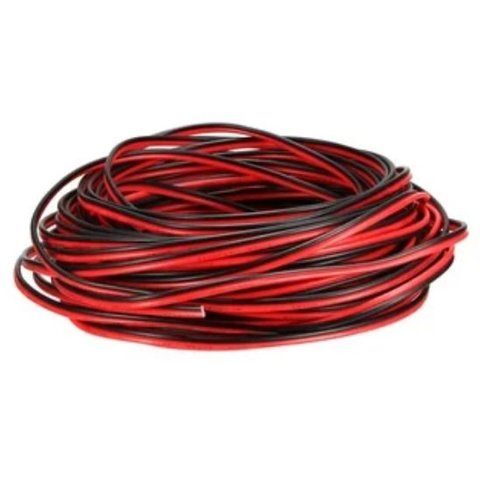 Провід в силіконовій ізоляції 2x28AWG, 0,08 мм², 1 м, чорний, червоний