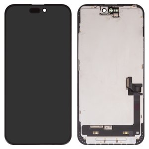 Дисплей для iPhone 15 Plus, чорний, з рамкою, Original PRC , NEW
