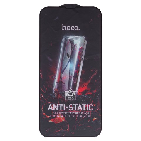 Захисне скло Hoco G10 для Apple iPhone 13 Pro Max, iPhone 14 Plus, Full Glue, Anti Static, без упаковки , чорний, шар клею нанесений по всій поверхні