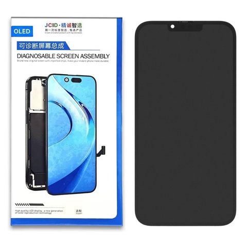 Дисплей JCID для iPhone 13 Pro Max, чорний, з рамкою, без помилки, OLED  soft, Diagnosable, 120Hz