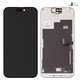 Дисплей для iPhone 15 Pro, черный, с рамкой, High Copy, без микросхемы, (AMOLED), GX OEM soft, 120Hz