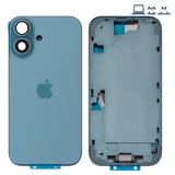 Корпус для iPhone 16, зеленый, с держателем SIM-карты, с боковыми кнопками, Original (PRC), EU Version, teal