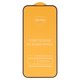 Защитное стекло для Apple iPhone 15, совместимо с чехлом, Full Glue, (без упаковки), черный
