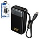 Power bank Hoco Q53, 12000 мАг, 65 Вт, чорний, Quick Charge, Power Delivery (PD), #694007672597