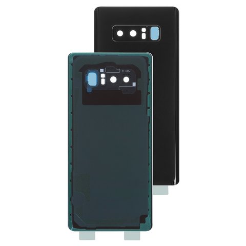 Housing Back Cover compatible with Samsung N950F Galaxy Note 8, black, with camera lens, full set, Original PRC , midnight black 