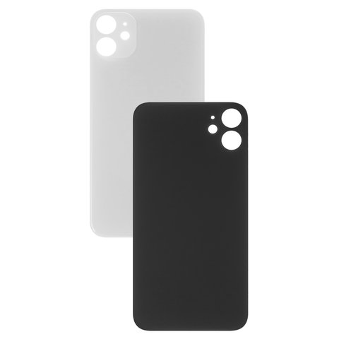 Housing Back Cover compatible with iPhone 11, white, no need to remove the camera glass, big hole 