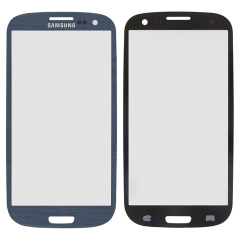 Housing Glass compatible with Samsung I9300 Galaxy S3, I9305 Galaxy S3, dark blue 