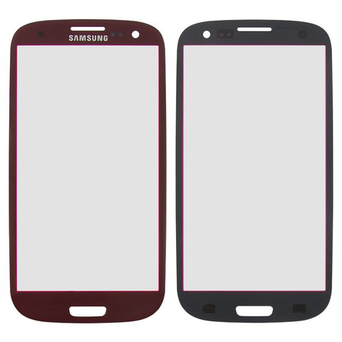 Housing Glass compatible with Samsung I9300 Galaxy S3, I9305 Galaxy S3, red 