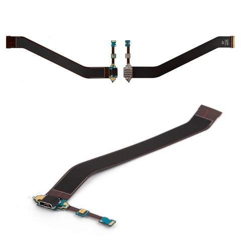 Flat Cable compatible with Samsung P5200 Galaxy Tab3, P5210 Galaxy Tab3, charge connector, with components, Original PRC  