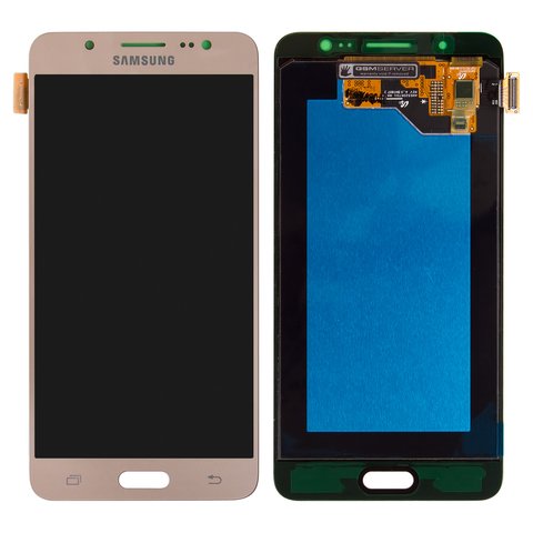 Pantalla LCD puede usarse con Samsung J510 Galaxy J5 2016 , dorado, sin marco, Original, empaque industrial, #GH97 18792A GH97 19466A