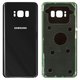 Panel trasero de carcasa puede usarse con Samsung G950F Galaxy S8, G950FD Galaxy S8, negra, Original (PRC), midnight black