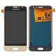 LCD compatible with Samsung J120 Galaxy J1 (2016), (golden, without adjustment of light, without frame, Copy, (TFT))
