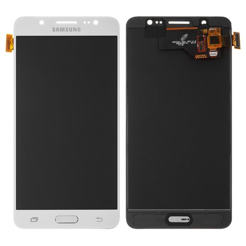 LCD compatible with Samsung J510 Galaxy J5 2016 , white, with light adjustable, Best copy, without frame, Copy, TFT  