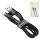Cable USB Baseus Cafule, USB tipo-A, Lightning, 100 cm, 2.4 A, negro, #CALKLF-BG1