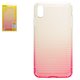 Case Baseus compatible with iPhone XS Max, (pink, with relief, transparent, silicone) #WIAPIPH65-XC04