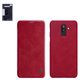 Case Nillkin Qin leather case compatible with Samsung J800 Galaxy J8, (red, flip, PU leather, plastic) #6902048161450