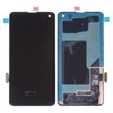 Pantalla LCD puede usarse con Samsung G973 Galaxy S10, negro, sin marco, original (vidrio reemplazado)