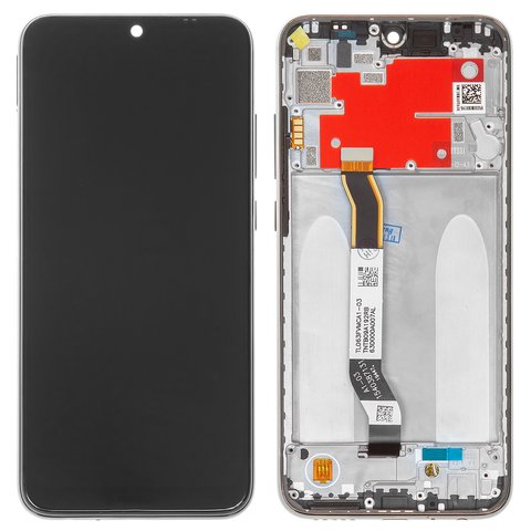 Дисплей для Xiaomi Redmi Note 8T, черный, без логотипа, с рамкой, High Copy
