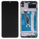 LCD compatible with Huawei Y6p, (black, with frame, Original (PRC), MED-LX9, MED-LX9N)