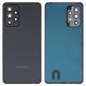 Housing Back Cover compatible with Samsung A525 Galaxy A52, (black, with camera lens)