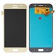 LCD compatible with Samsung A720 Galaxy A7 (2017), (golden, without frame, High Copy, (OLED))