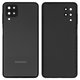 Housing Back Cover compatible with Samsung A127 Galaxy A12 Nacho, (black, with side button, with camera lens)