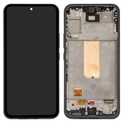 Pantalla LCD puede usarse con Samsung A546 Galaxy A54 5G, negro, con marco, High Copy, original LCD size, OLED 