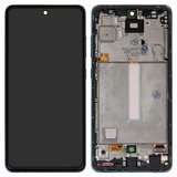 Pantalla LCD puede usarse con Samsung A525 Galaxy A52, A526 Galaxy A52 5G, azul, con marco, Original (PRC)