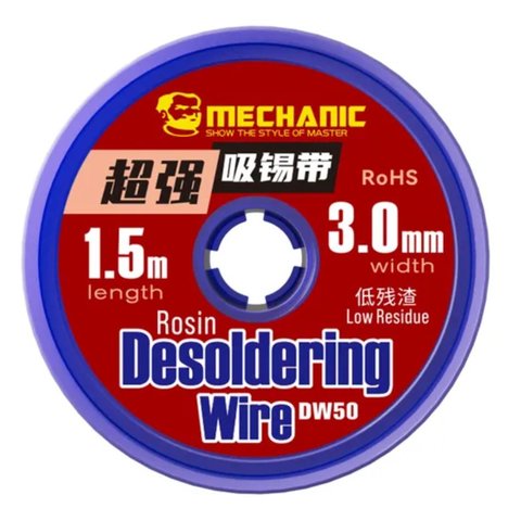 Desoldering Wick Mechanic DW50 3015, (W  3.0 mm, L  1.5 m 