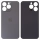 Housing Back Cover compatible with iPhone 13 Pro, (gray, no need to remove the camera glass, Original (PRC), Graphite, big hole)
