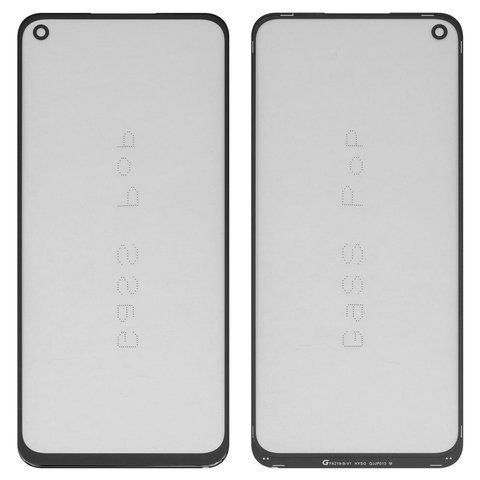 Housing Glass G+OCA PRO compatible with Realme 6, with OCA film, black 