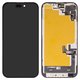 LCD compatible with iPhone 15, (black, with frame, HC, without error, (OLED), DD-OLED OEM soft, diagnosable)