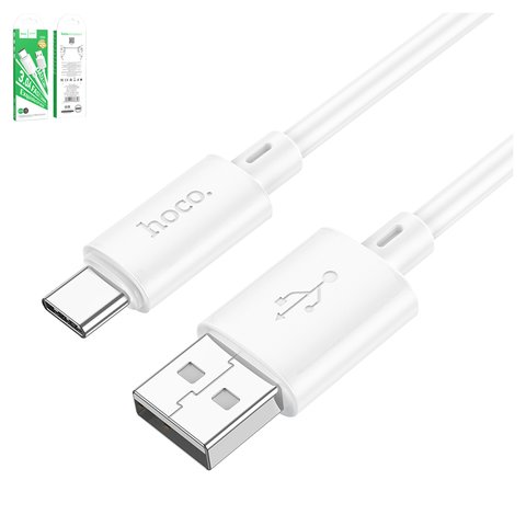 USB дата кабель Hoco X88, USB тип C, USB тип A, 100 см, 3 A, білий