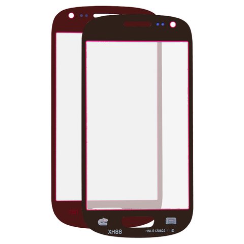 Housing Glass compatible with Samsung I8190 Galaxy S3 mini, red 