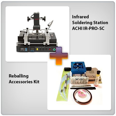 Infrared BGA Rework Station ACHI IR PRO SC + Reballing Accessories Kit