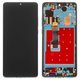 LCD compatible with Huawei P30 Pro, (dark blue, with frame, Original (PRC), aurora)