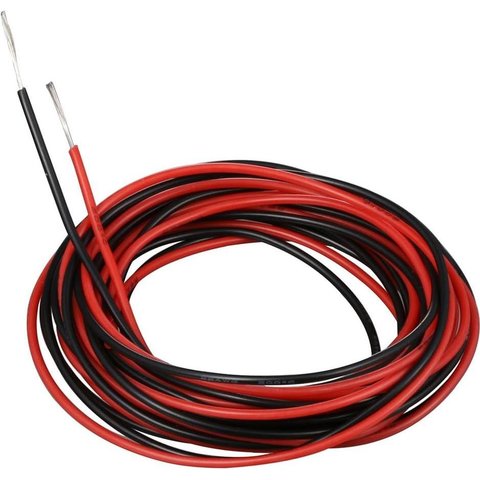 Wire In Silicone Insulation 26AWG, 0.13 mm², 1 m, red 