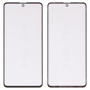 Housing Glass G+OCA PRO compatible with Samsung A715F DS Galaxy A71, with OCA film, black 