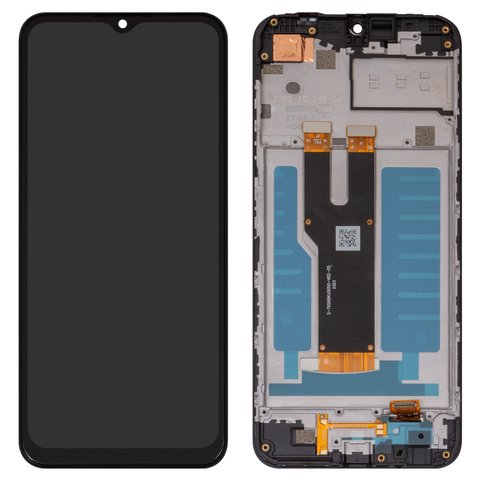 LCD compatible with ZTE Blade A73 4G, black, with frame, Original PRC , 7060