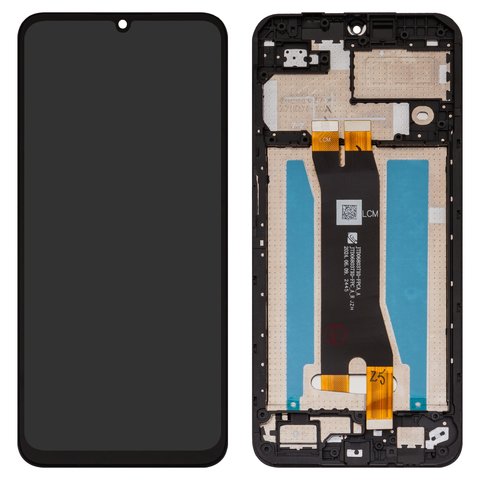 LCD compatible with ZTE Blade A35, Blade A55, black, with frame, Original PRC , JTD068037X0 FPCA_A, FPC T67PTS13V3F, LM5C4180F0 B1 