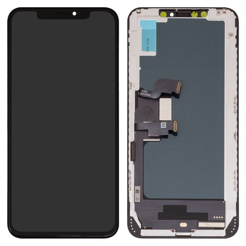 Дисплей для iPhone XS Max, черный, с рамкой, AAA, TFT , ZY, LTPS HD+