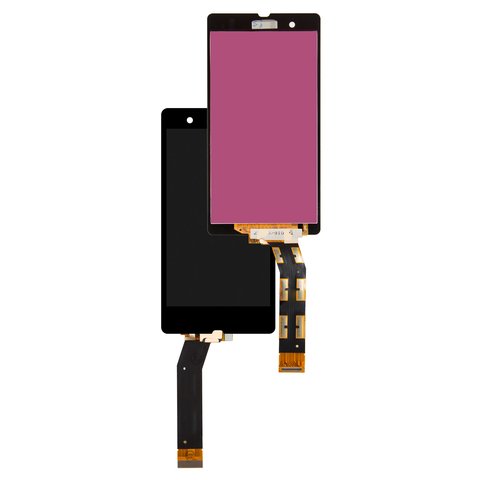 Pantalla LCD puede usarse con Sony C6602 L36h Xperia Z, C6603 L36i Xperia Z, C6606 L36a Xperia Z, negro, High Copy